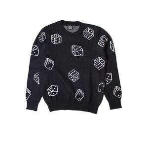 WESC Leon Tossed Dice Unisex Knitted Sweater Black/White